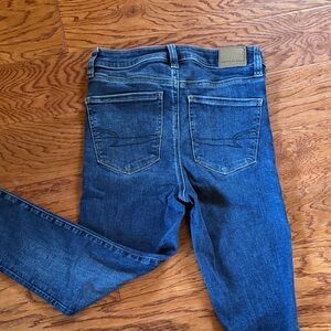 American Eagle Outfitters Women's Dark Blue Skinny Jeans